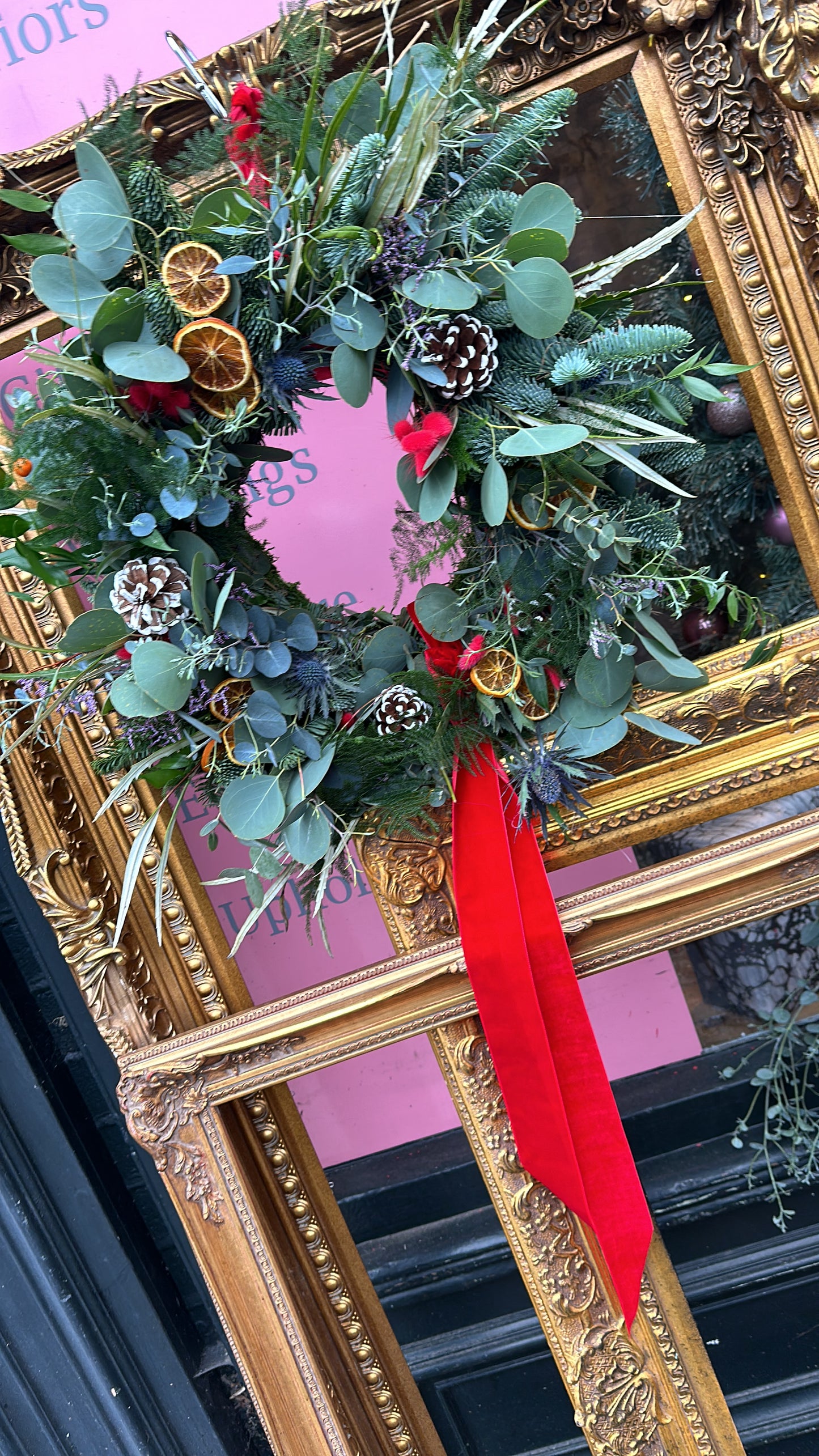 Standard Red Velvet Traditional Wreath
