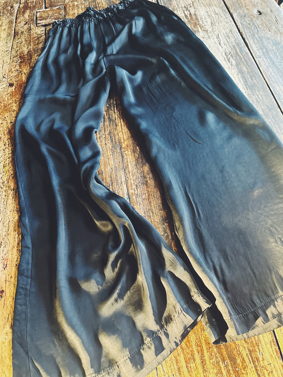 Satin Trousers - Black