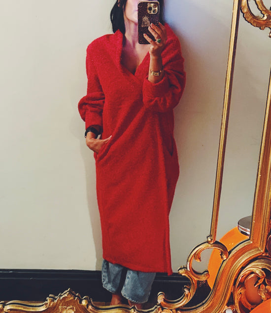 ‘Ophelia’ long coat - Red