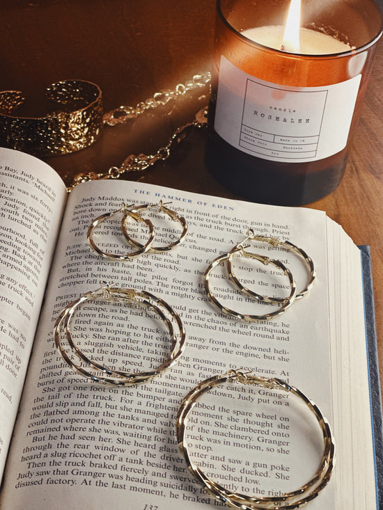 Gold hoop earrings