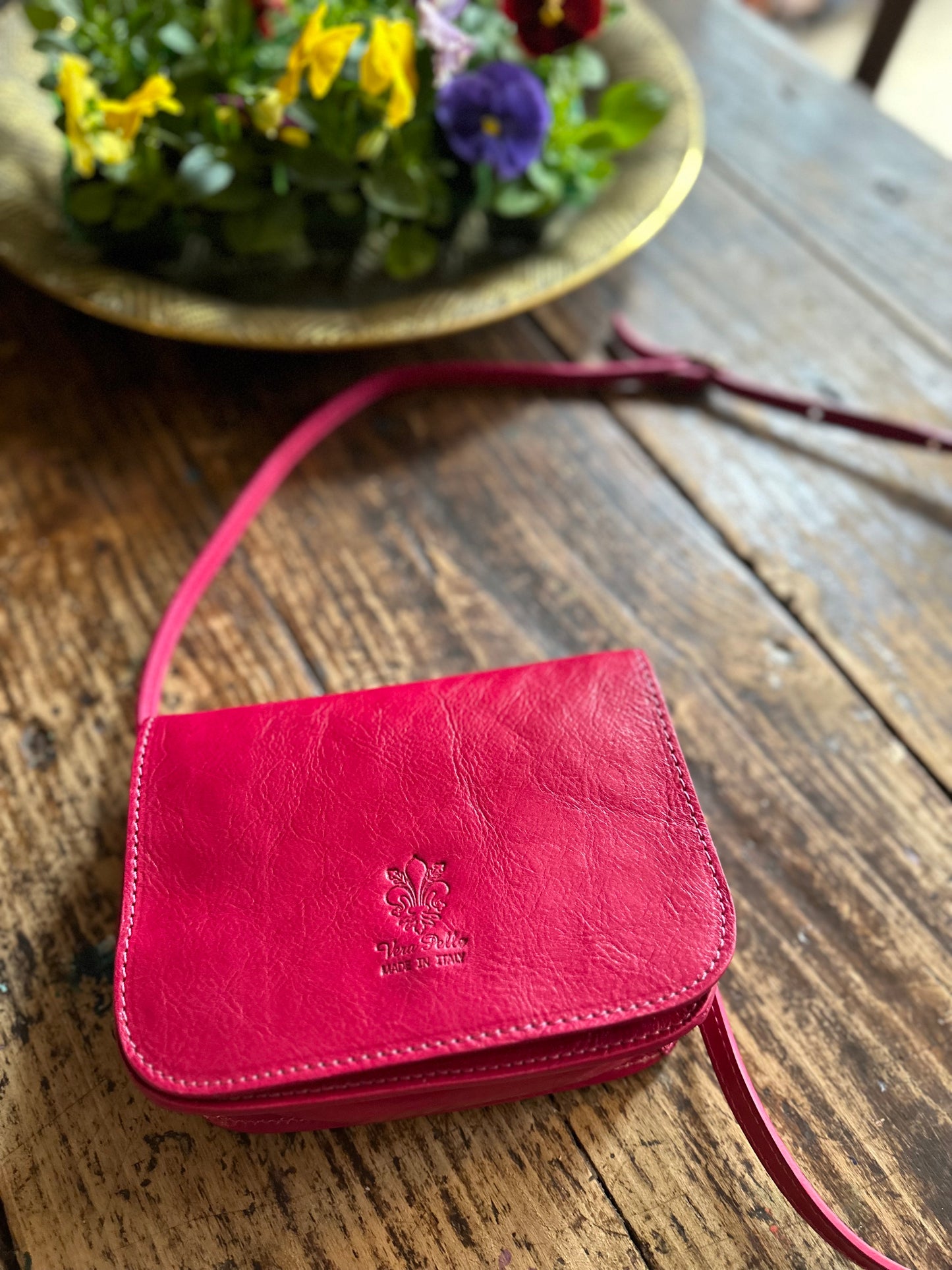 Italian Leather Cross Body Bag