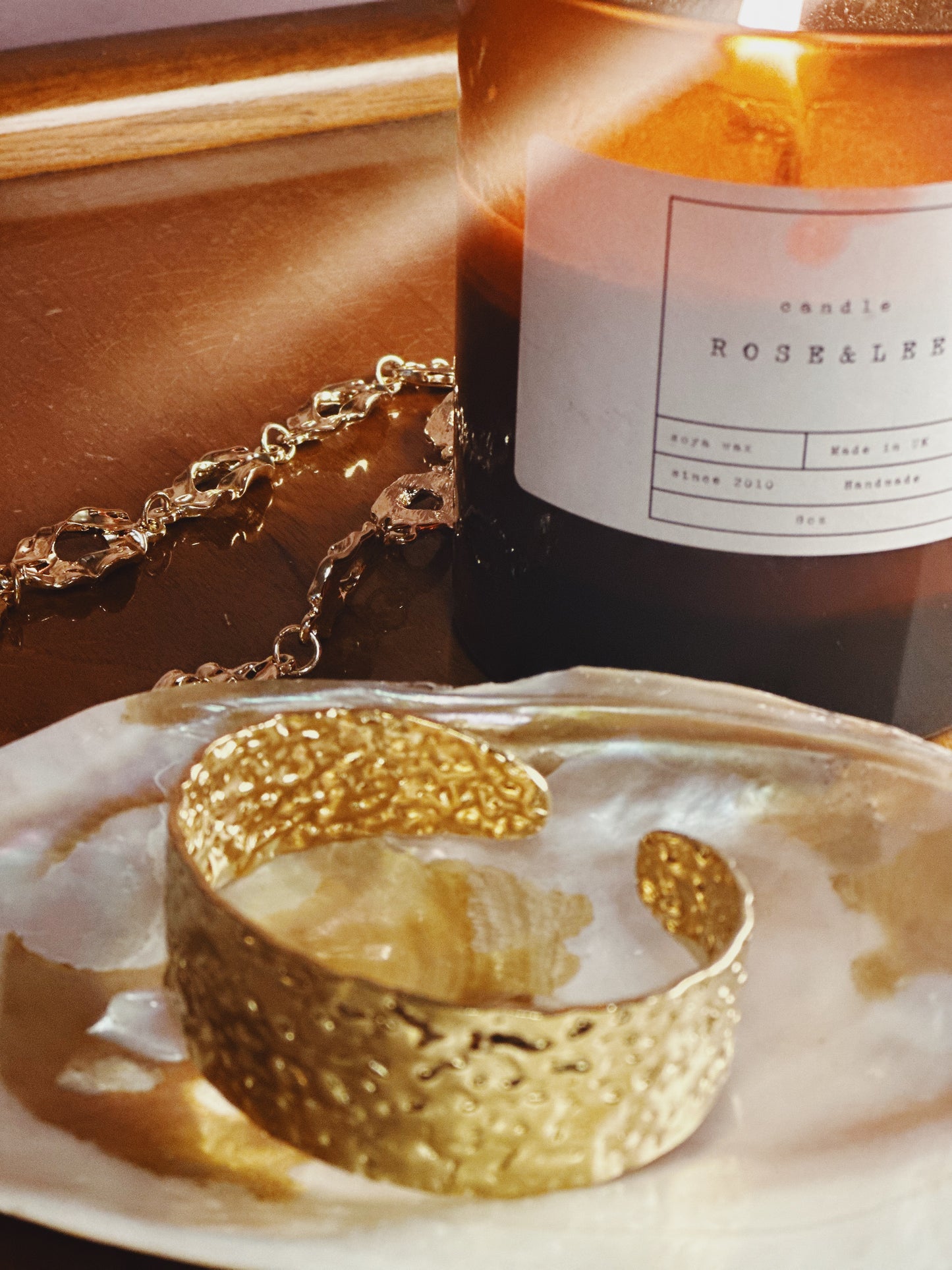 Gold statement cuff bracelet