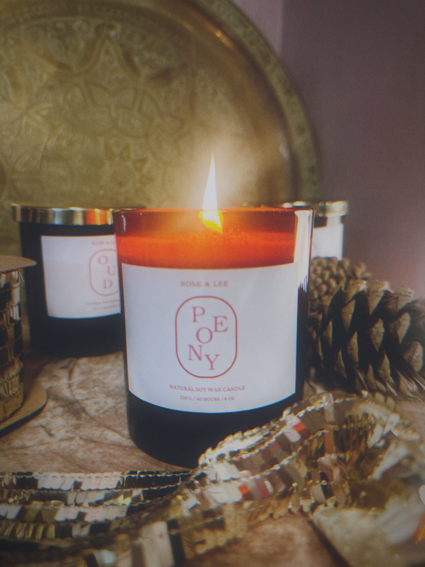 Peony candle