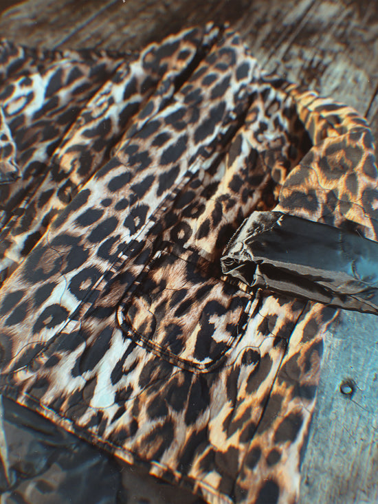 Leopard Print Padded Jacket - Warm