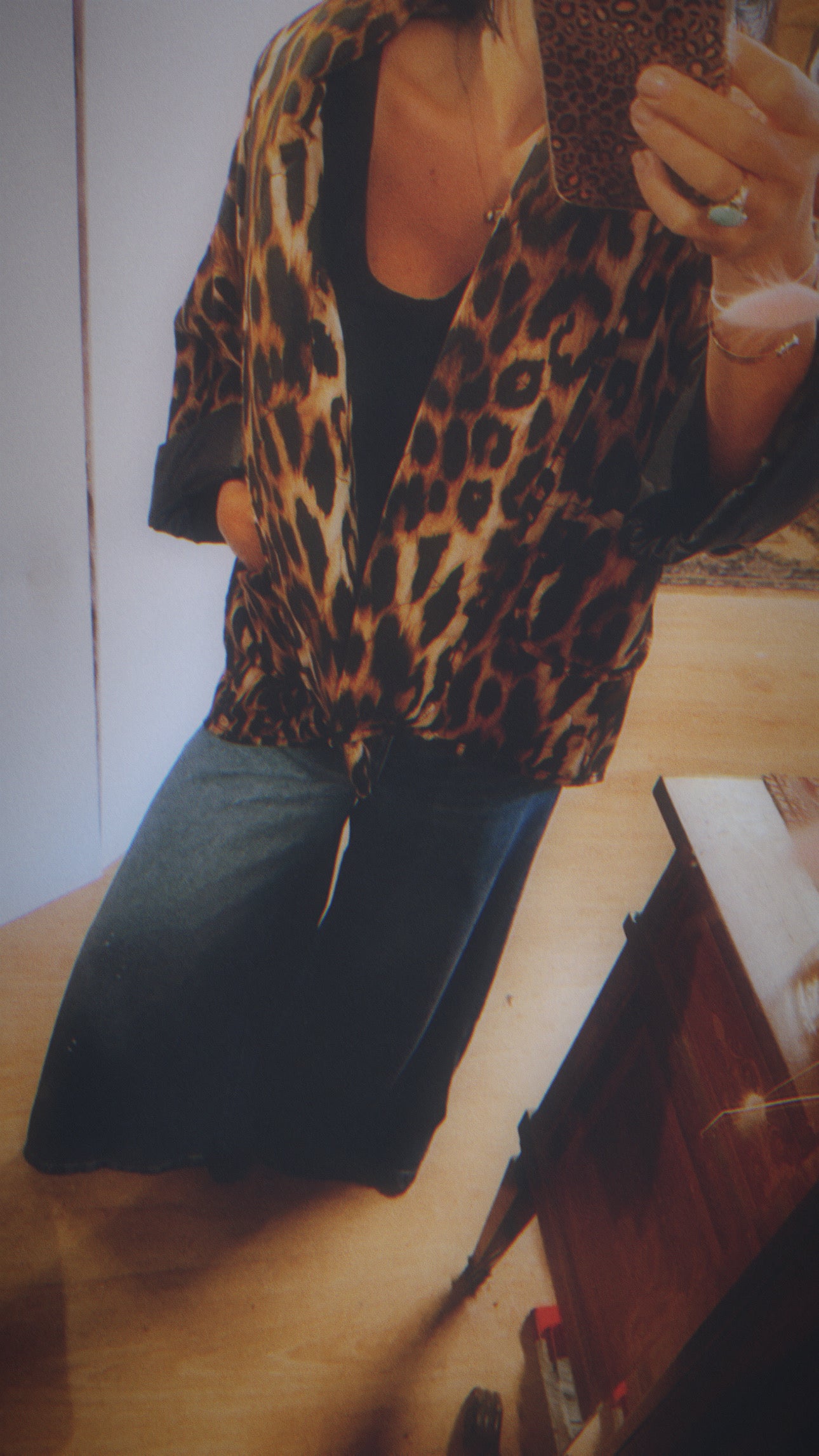 Leopard Print Padded Jacket - Warm