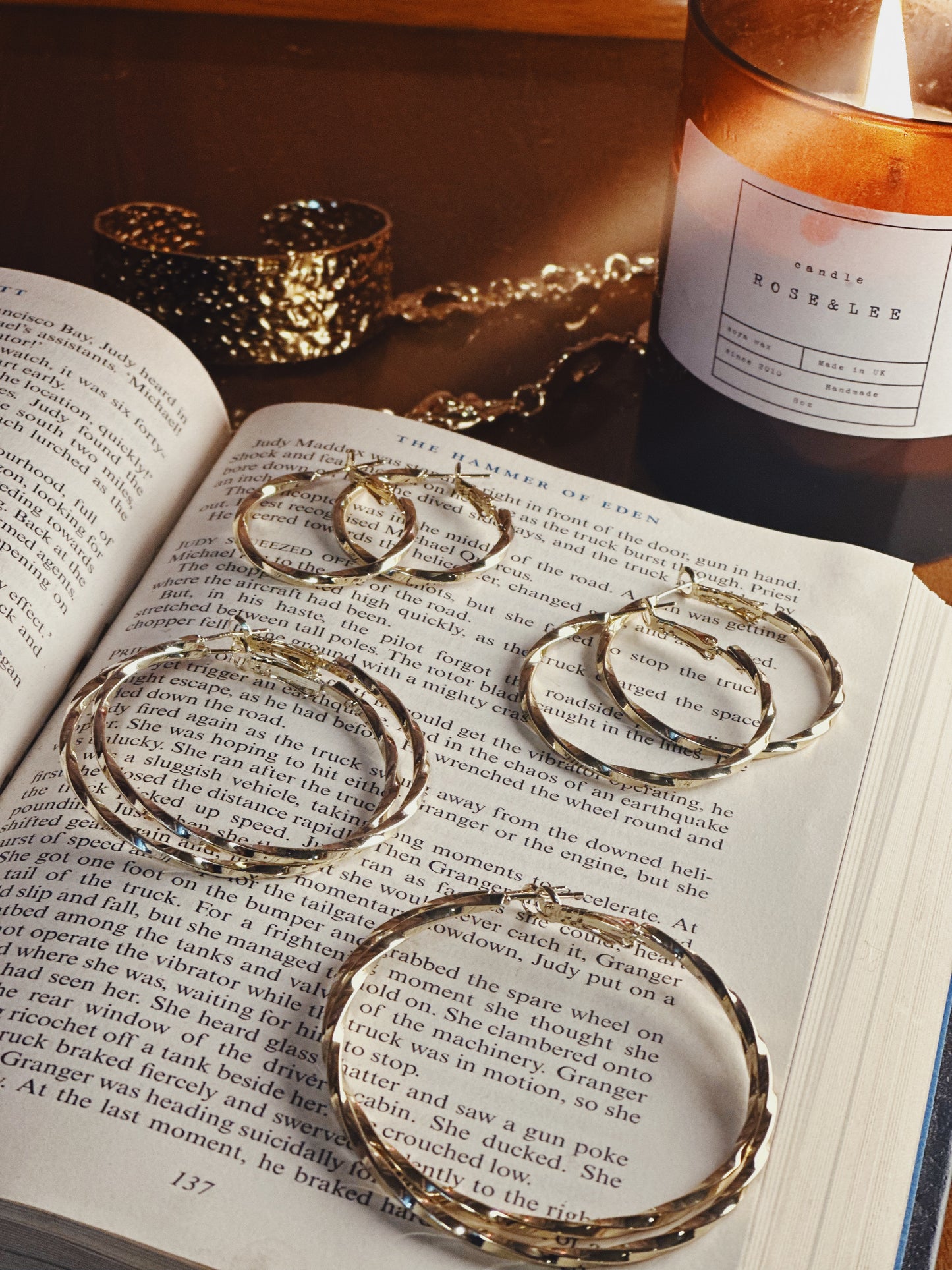 Gold hoop earrings