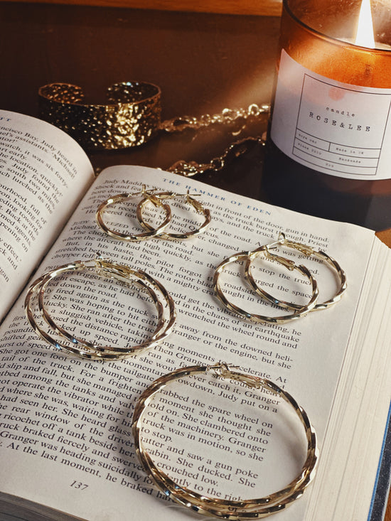 Gold hoop earrings