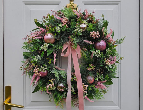 Pretty In Pink Christmas Wreath