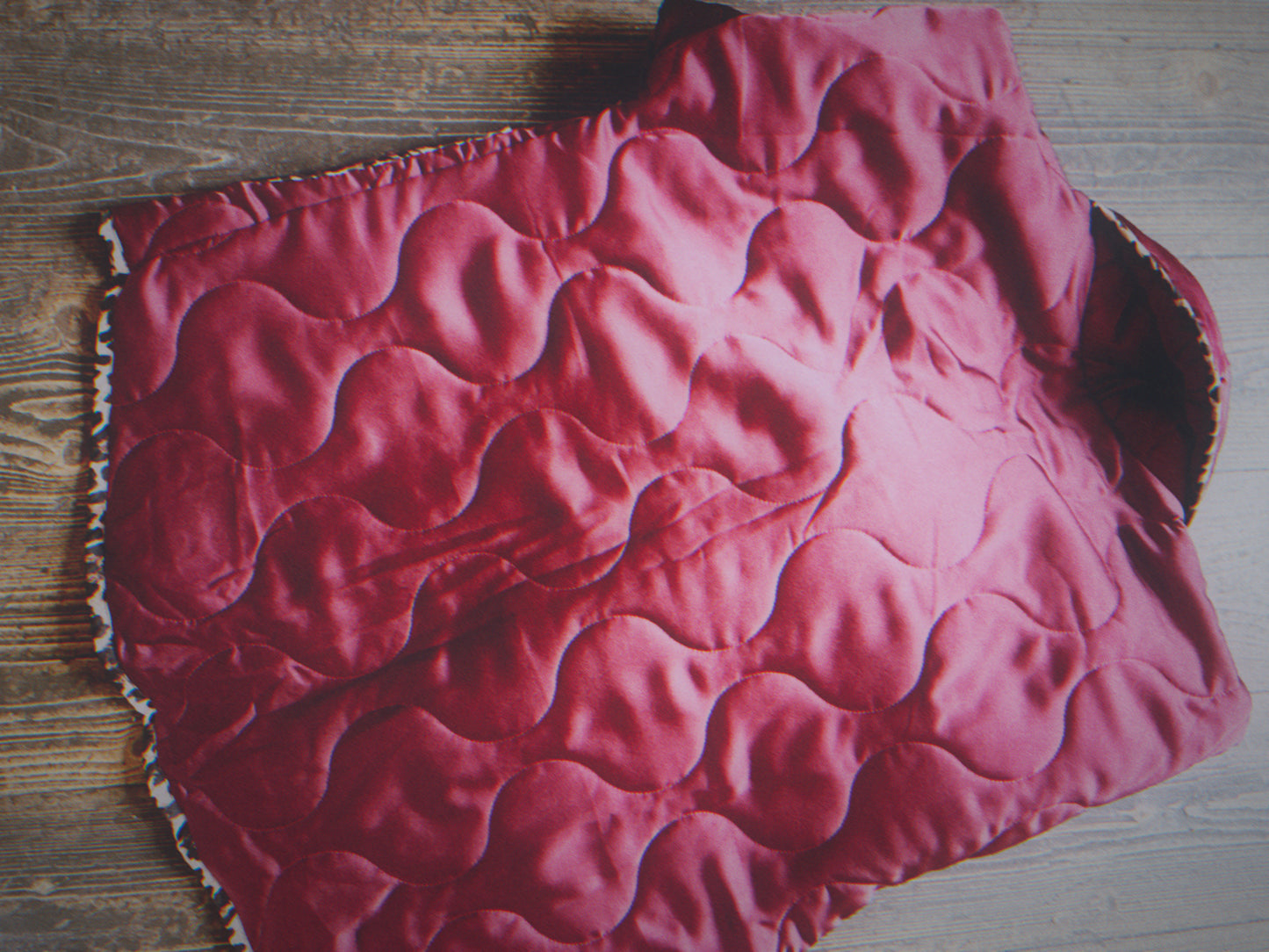 Burgundy Quilted Kimono Jacket