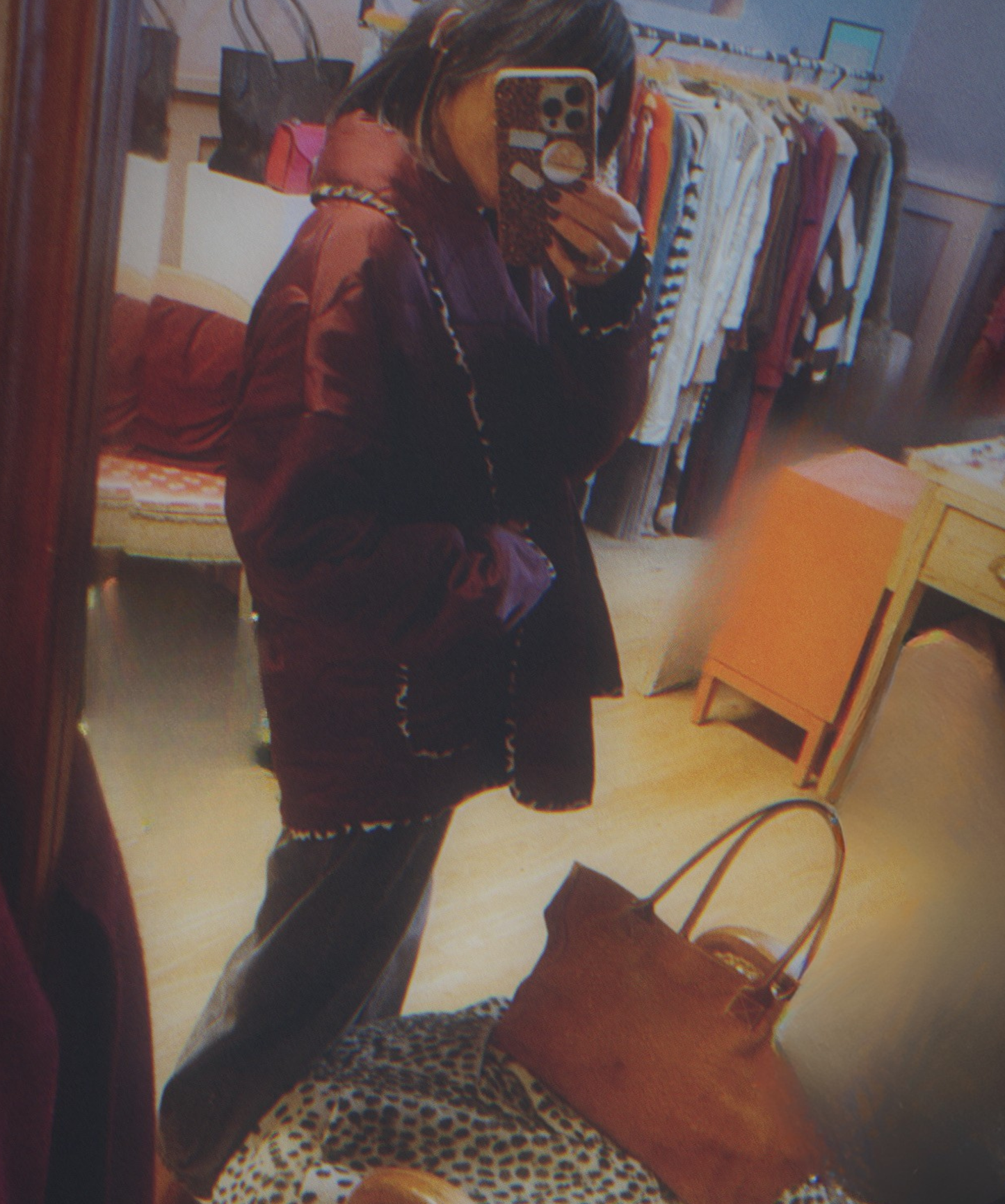 Chocolate Quilted Kimono Jacket