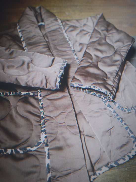 Chocolate Quilted Kimono Jacket