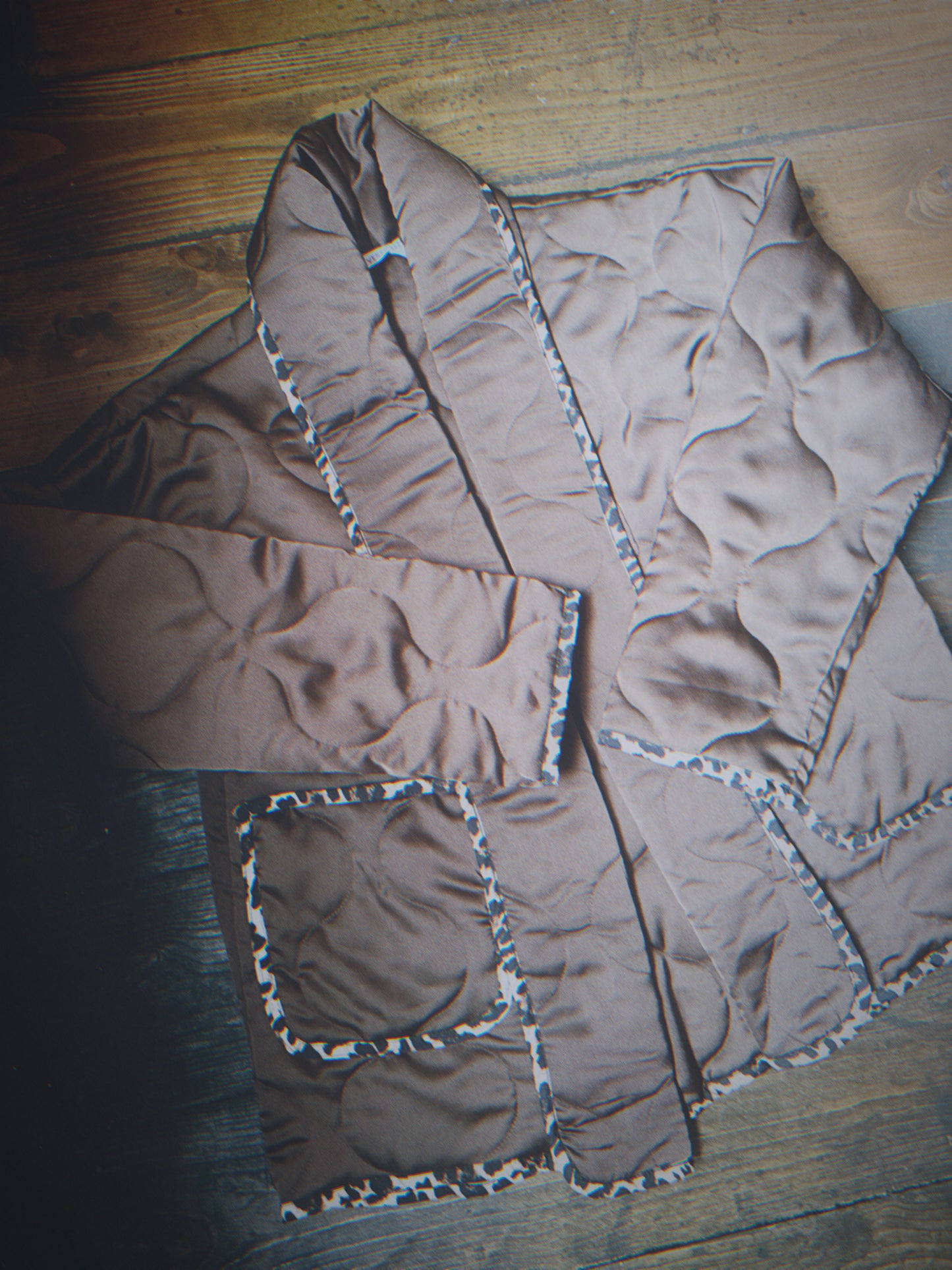 Chocolate Quilted Kimono Jacket