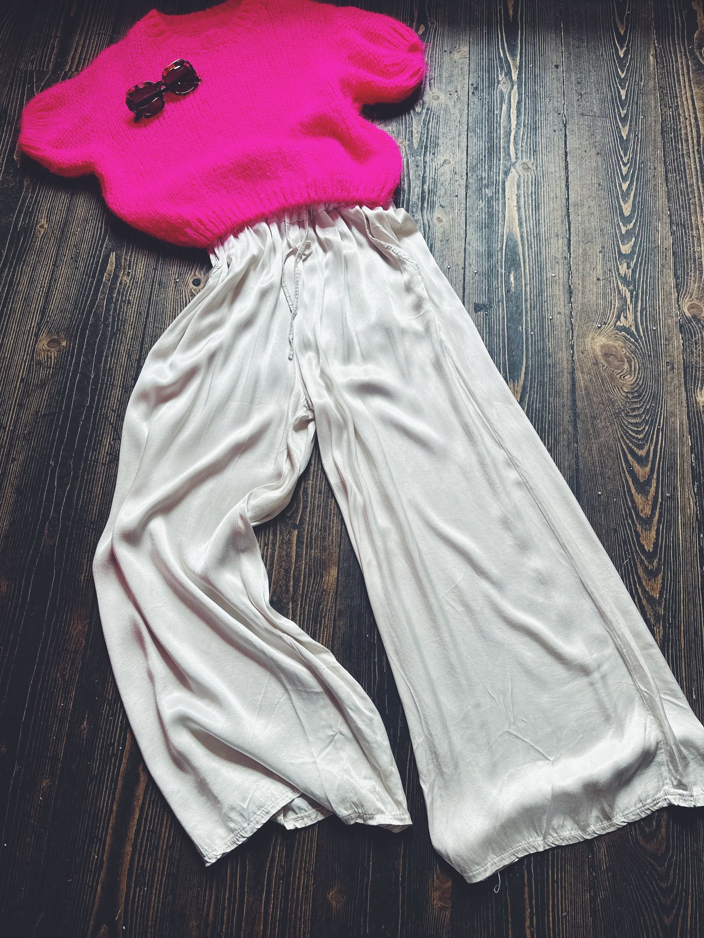 Marbella Satin Wide-Leg Trousers