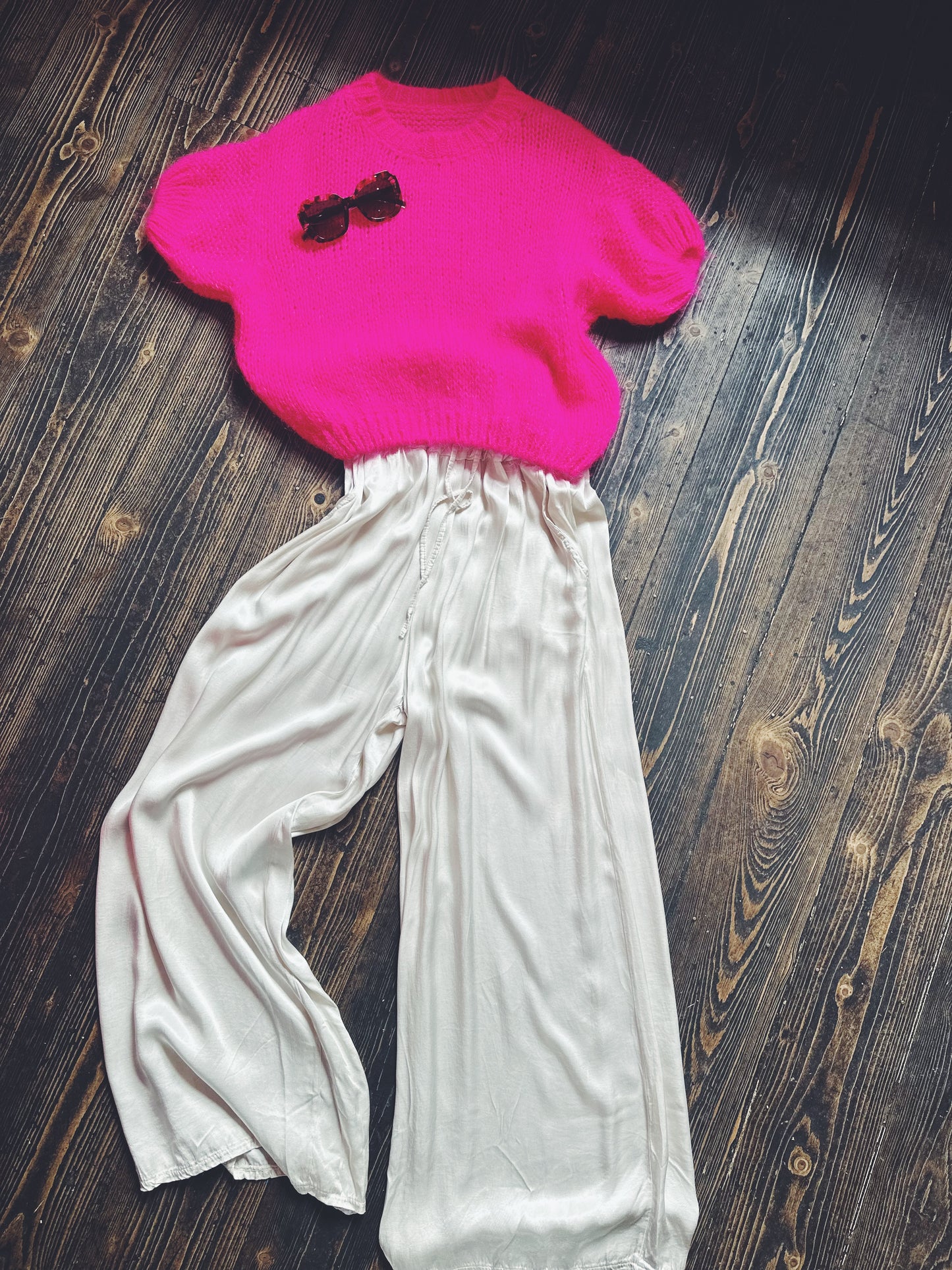 Marbella Satin Wide-Leg Trousers