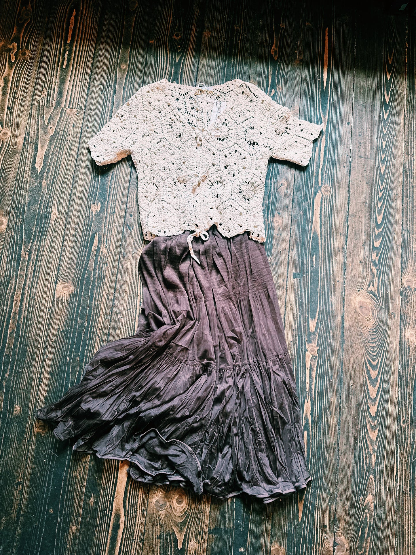 Sienna Layered Chiffon Maxi Skirt - Chocolate