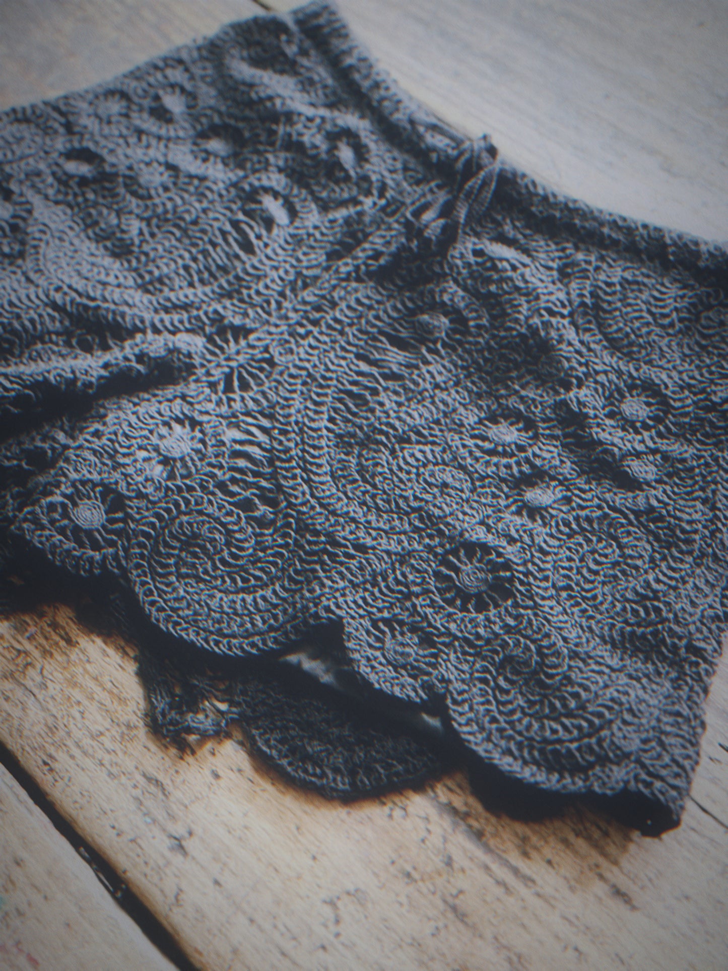Crochet Boho Shorts - Black