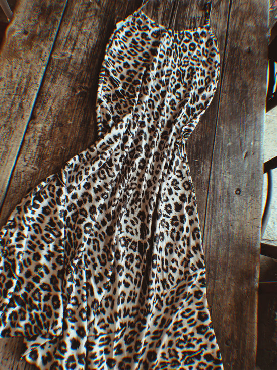 Leopard Print Slip Dress