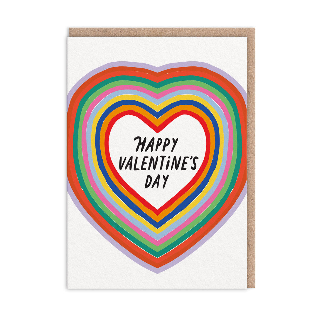 Rainbow Heart Valentine’s Day card