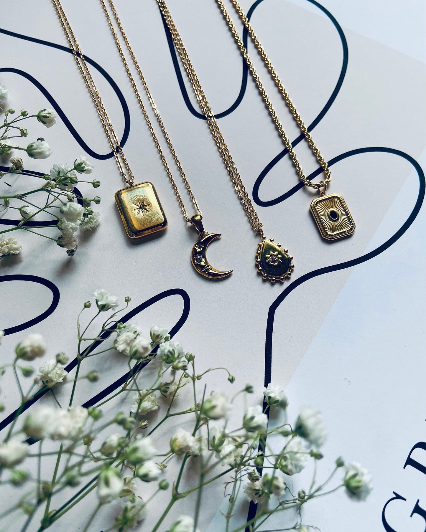Gold Moon necklace