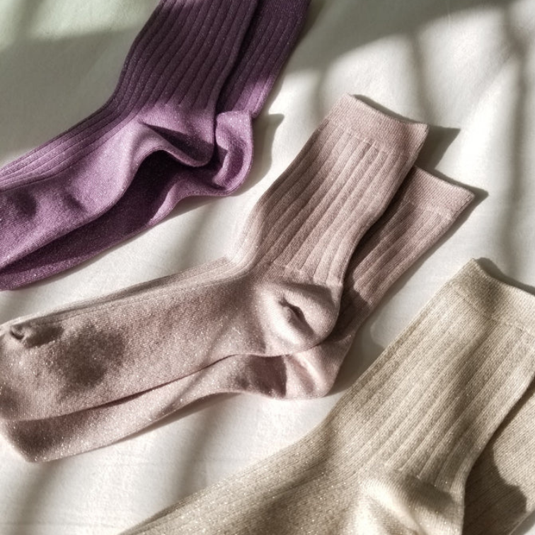Le Bon Shoppe Socks - Lilac Glitter